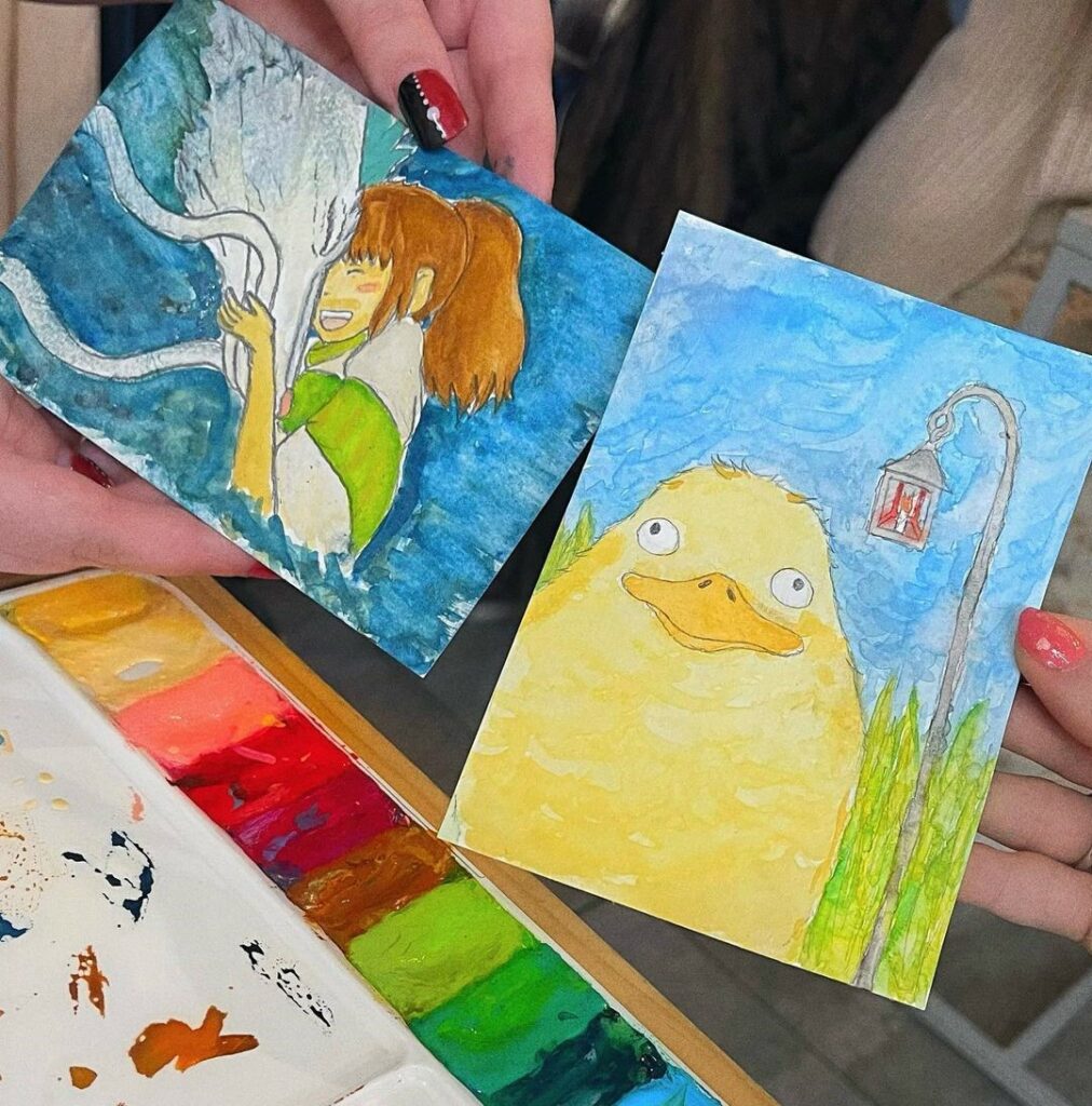 Peach Gray A Cafe Where You Can Watercolour Paint & Eat Pancakes