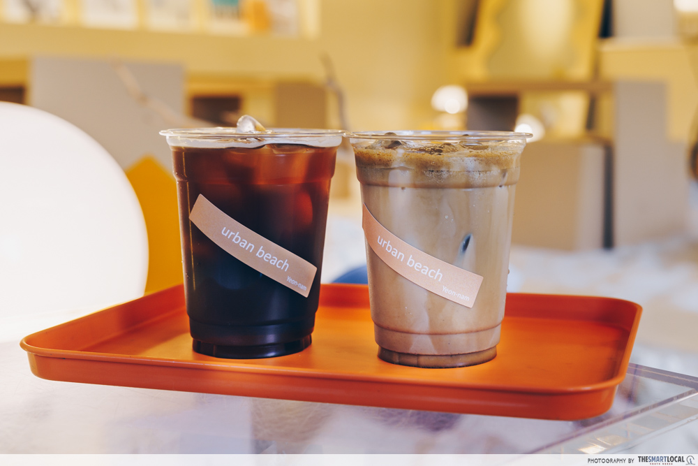 Urban Beach - iced americano and iced vanilla latte 