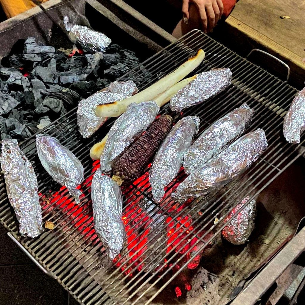 Traditional Oriental Forest Land - roasted sweet potato and rice cake