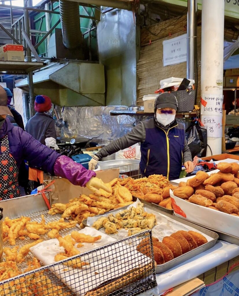 Things to do Jeju - fried food at Jeju Minsok Five-Day Market