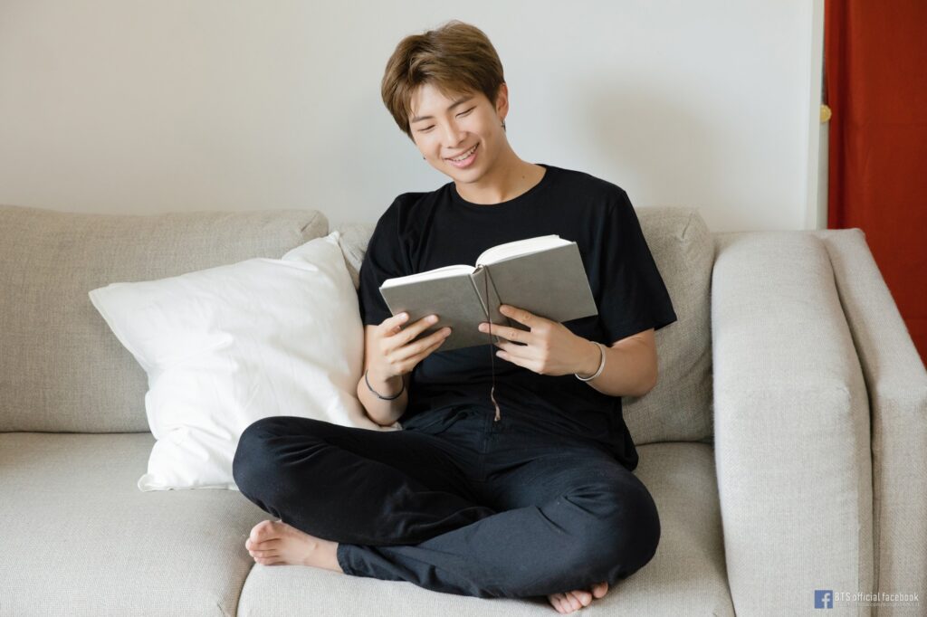 BTS songs - BTS RM reading a book