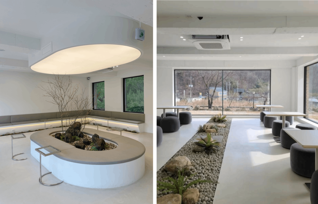 New cafes in Daegu - minimalistic interior of a cafe