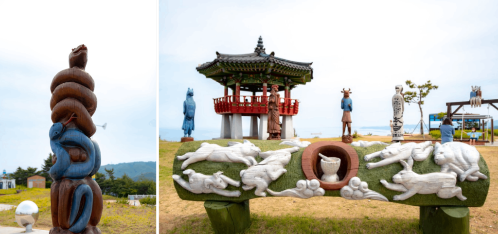 Lady Suro Flower Tribute Park - sculptures depicting zodiac animals 