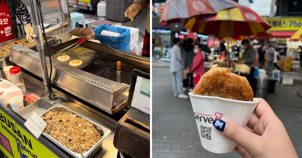 solo travelling in Korea - street food in korea 