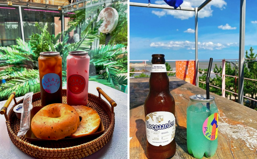 Yangyang Cafes - alcoholic beverages and bagels 